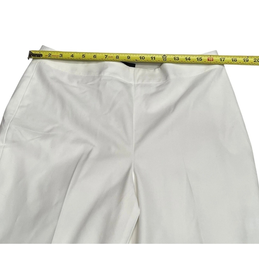 Talbots Pleated White Hollywood Ankle Pull On Pant Size 12 Career Office Preppy - Picture 7 of 12